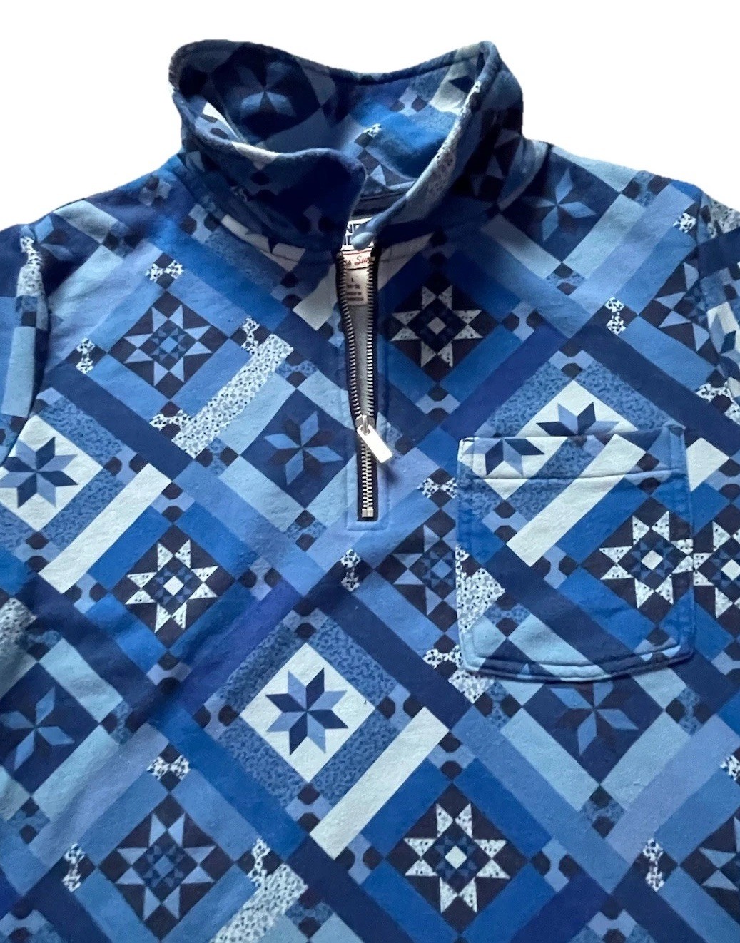 Vintage Women’s Nordic 1/4 Zip Pullover L 14/16 All Over Print – Serious Sweats