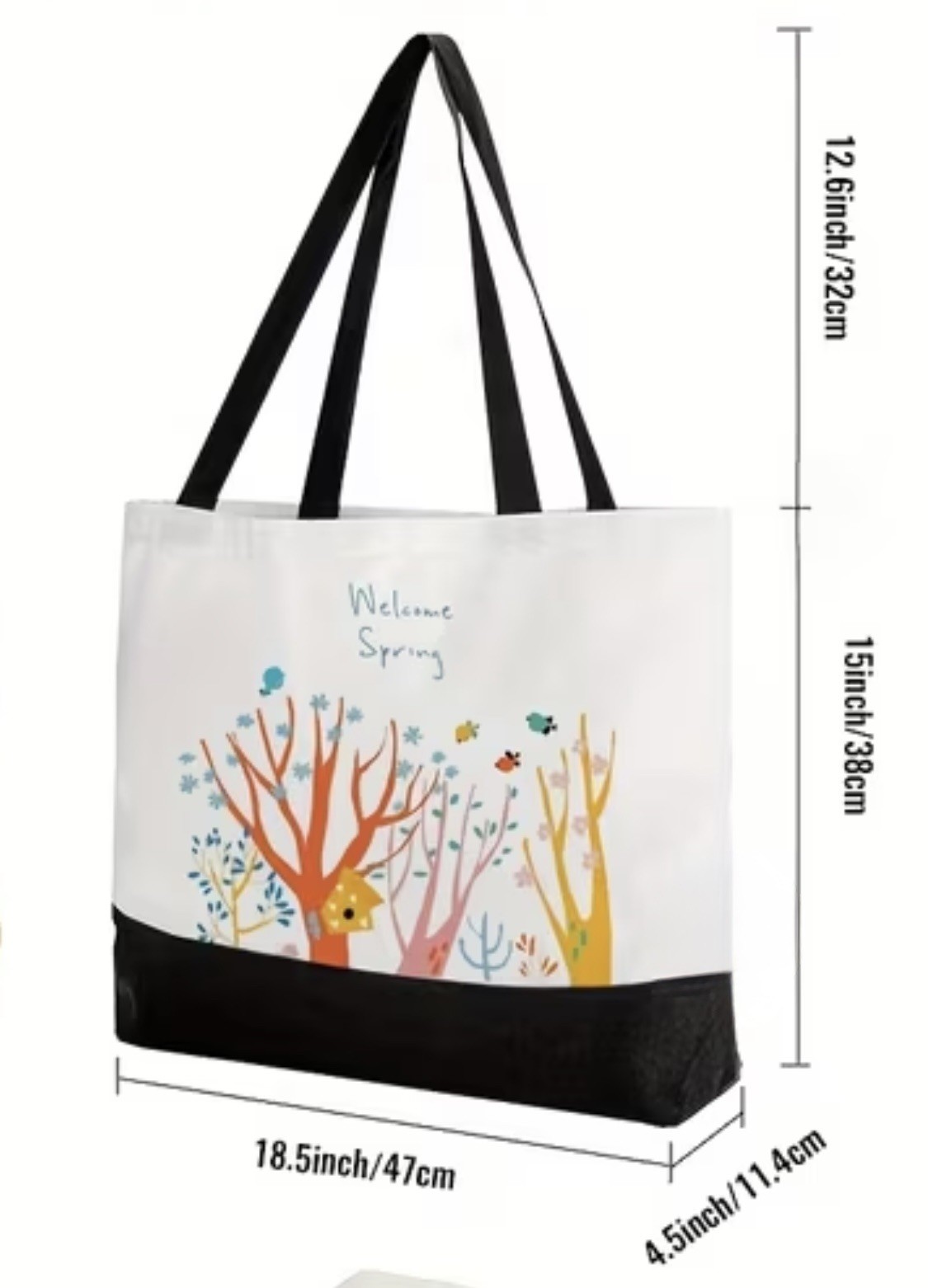 “Vinyl Vibes” Canvas Tote Bag X-large Bag for Everyday Use Travel Shopping