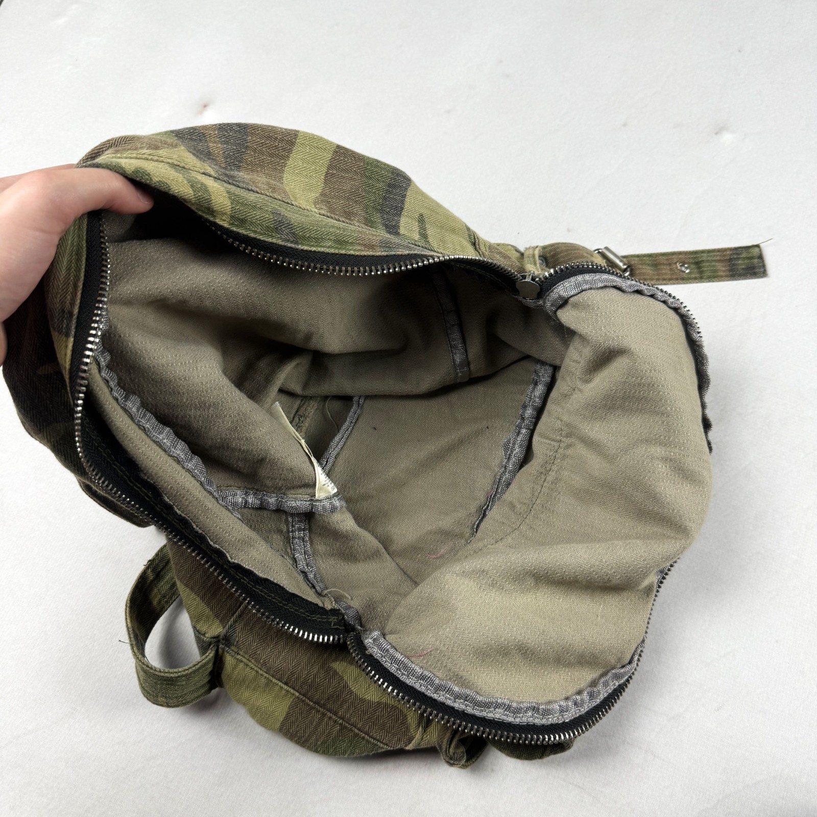 Vintage Seven Stars Camo Backpack Military Army Canvas Rucksack Y2K Streetwear