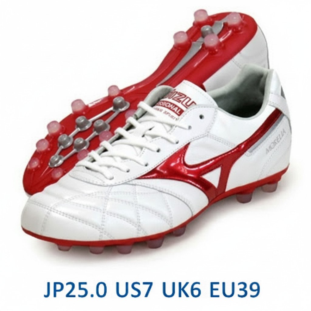 MIZUNO MORELIAII (JP25.0 US7 UK6 EU39) JAPAN AG P1GA2503 60 Super White × Red