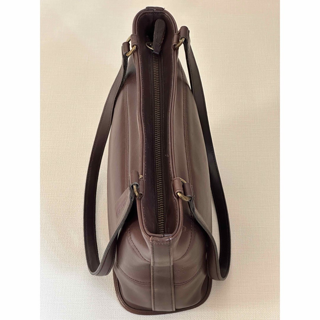 Vintage Coach Leather Shoulder Bag Brown 29.5cm 11.6in Glove Leather USA
