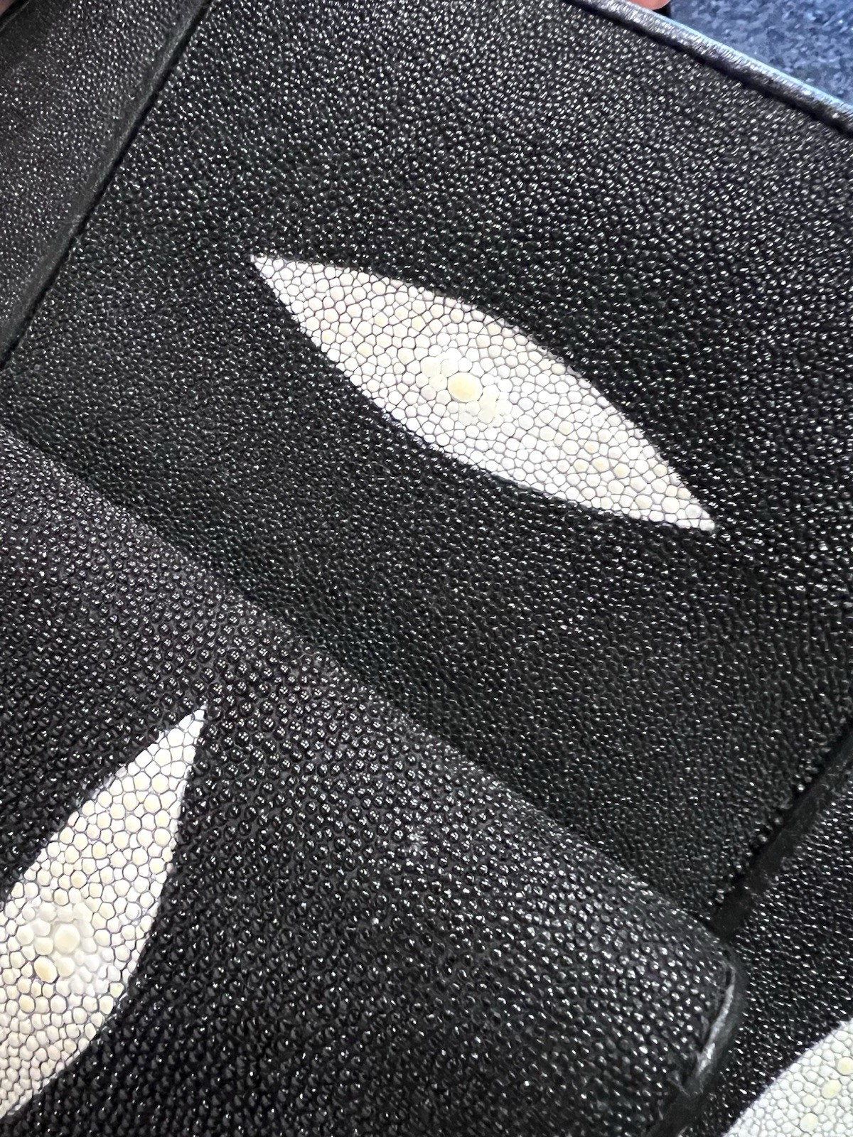 New Kismet Stingray Leather Black Mini Backpack Purse Duo Genuine Exquisite $$$$