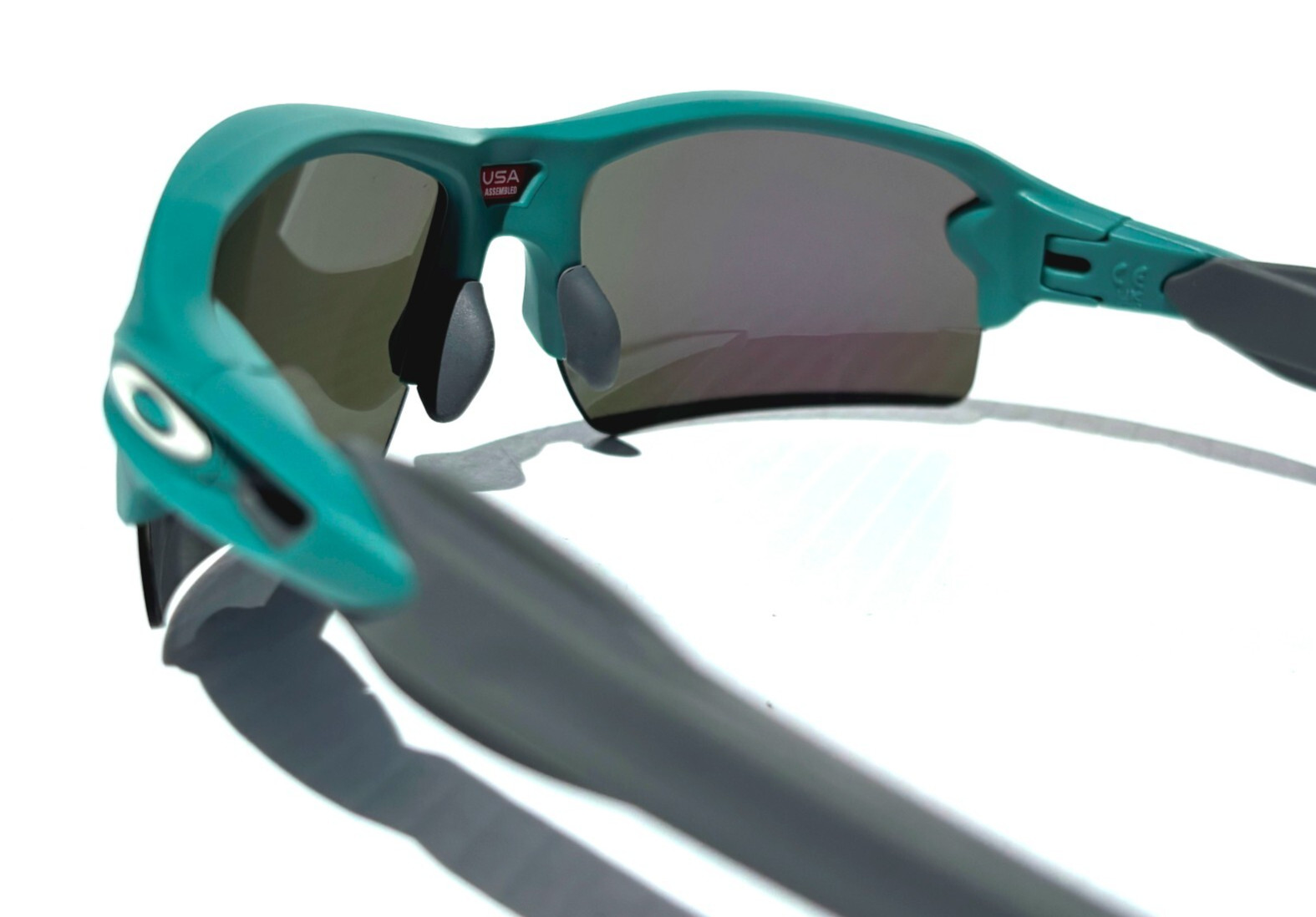 NEW Oakley FLAK 2.0 Matte Pacific Green POLARIZED Galaxy Jade Sunglass 9188