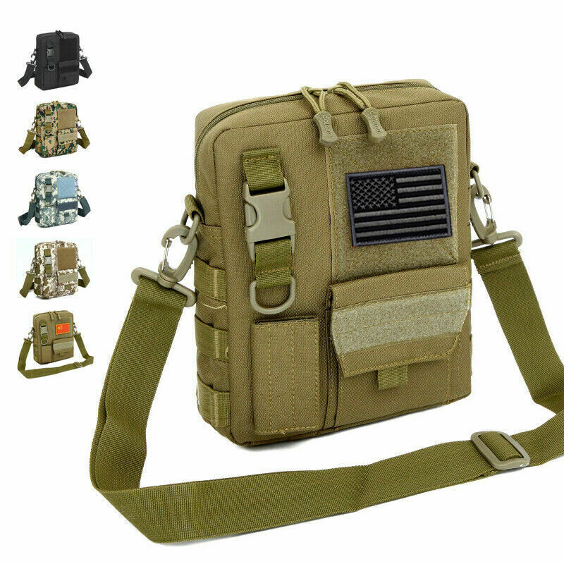 Men Tactical Military Sling Bag Chest Bag Molle Backpack Crossbody Shoulder Pack