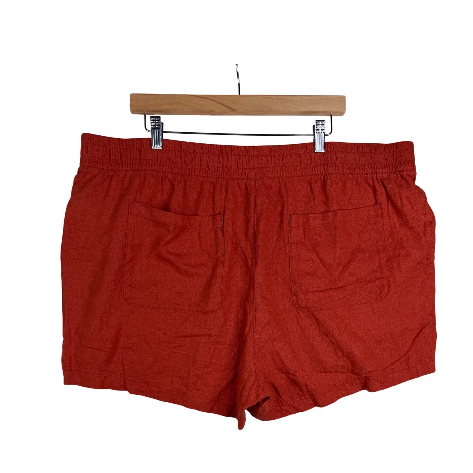 New Old Navy Linen Blend Comfort Waistband Short size 2X Orange