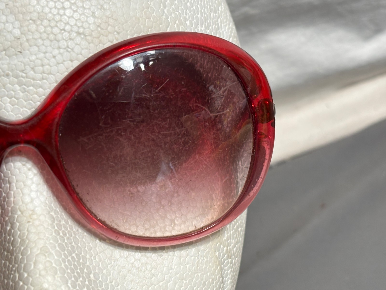 Vtg Y2K DOLCE GABBANA 8085 Ruby Red OVERSIZED women men SUNGLASSES 1785/8H 58/18
