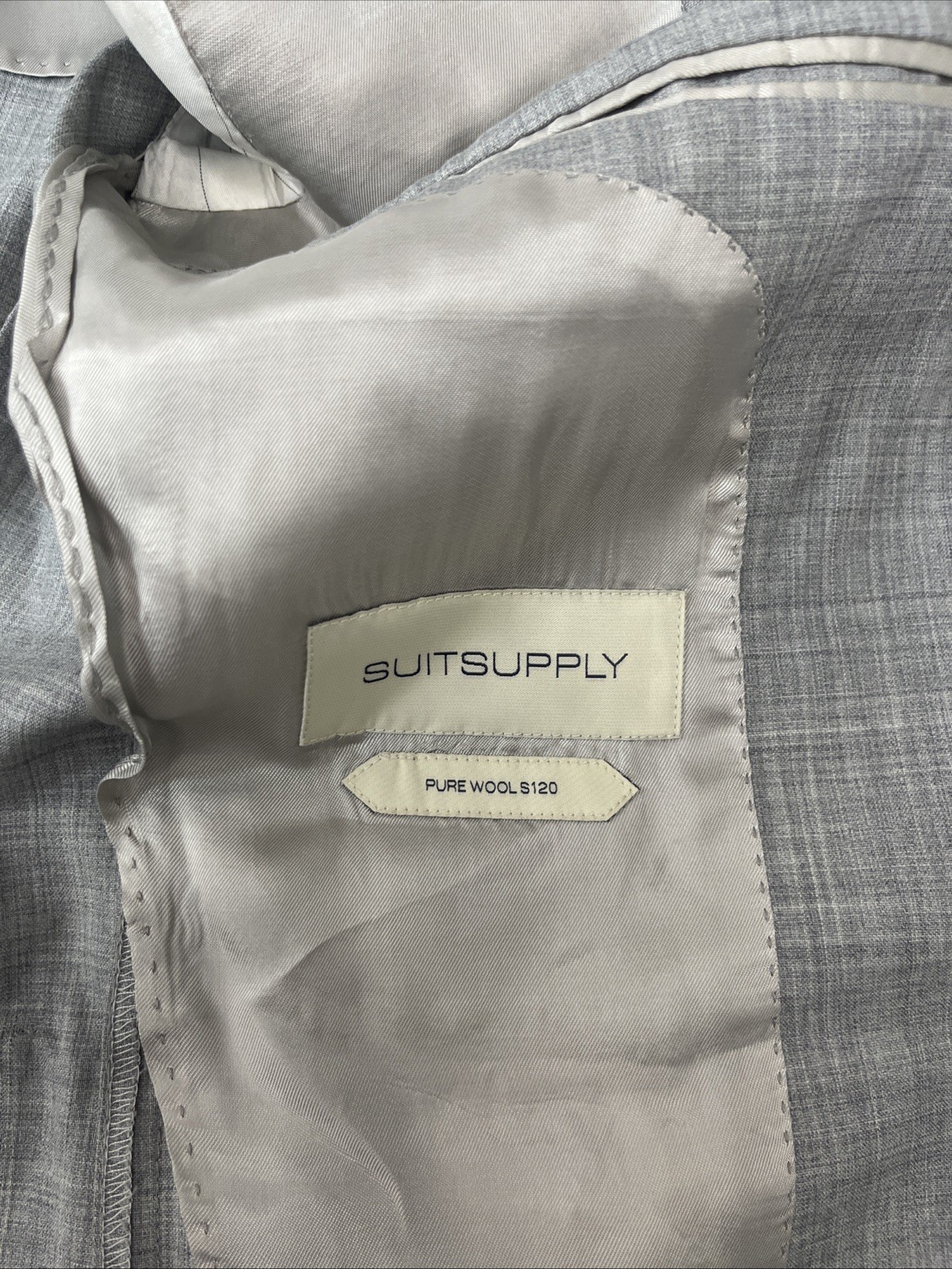 Suitsupply Havana Vitale Barberis Canonico Blazer Men 34R Gray Wool Rustic Coat