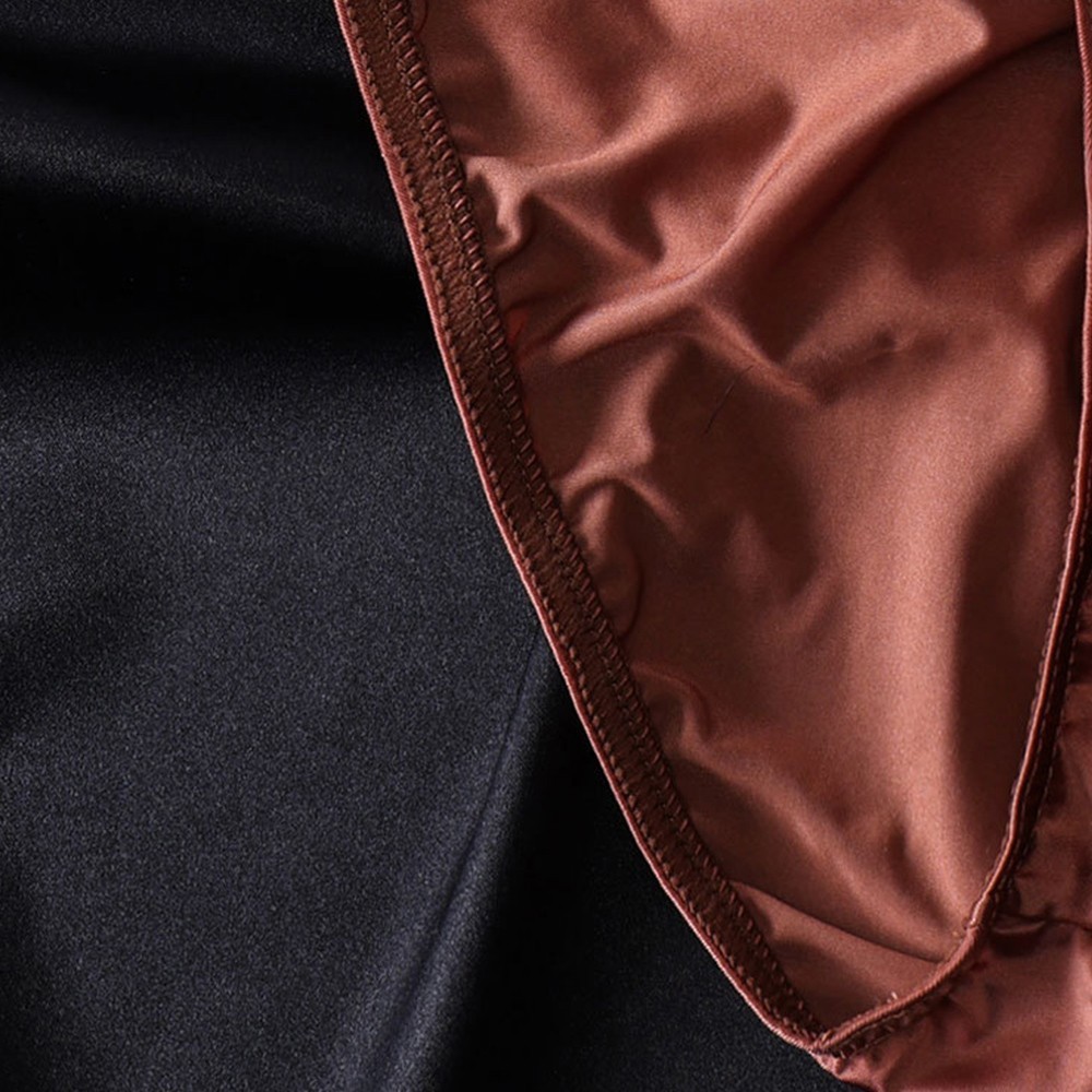 Men’s Sexy Silk Satin Panties Pouch Tanga Briefs Thongs Bikini Glossy Underwear