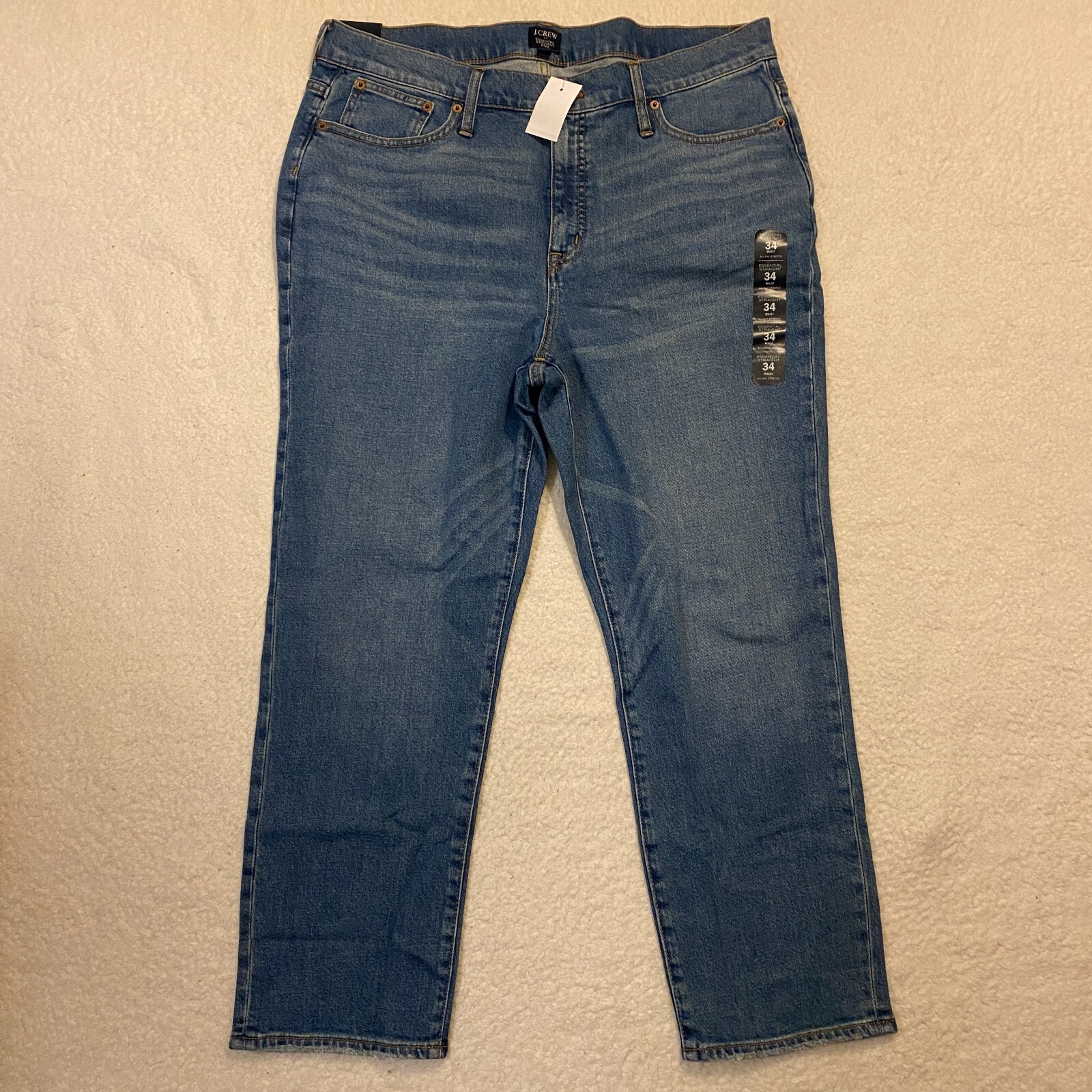 *SEE DETAILS* NEW J.Crew Women’s Jean’s 36×25 Essential Straight Jean Blue Denim