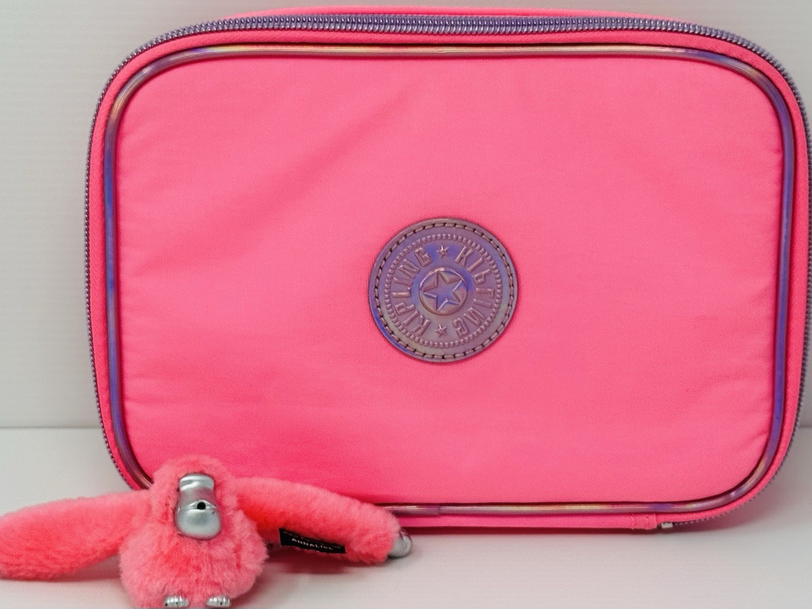 Kipling 100 Pens Case Pencil Accessory Box Polyamide AC3657 Cool Pink