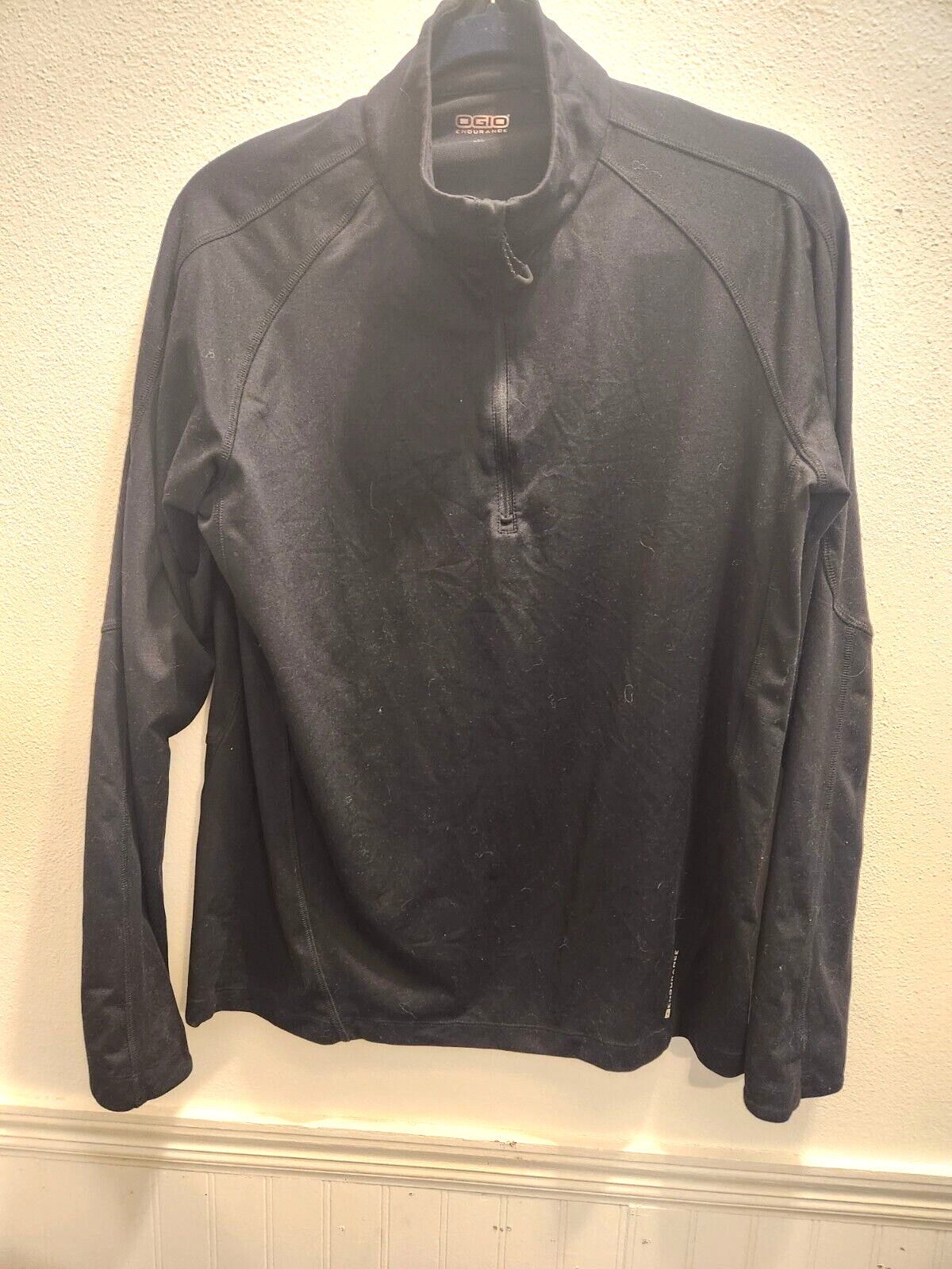 OGIO Men’s Sz M 1/4 Zip Pullover Long Sleeve Shirt Black Endurance 11-1