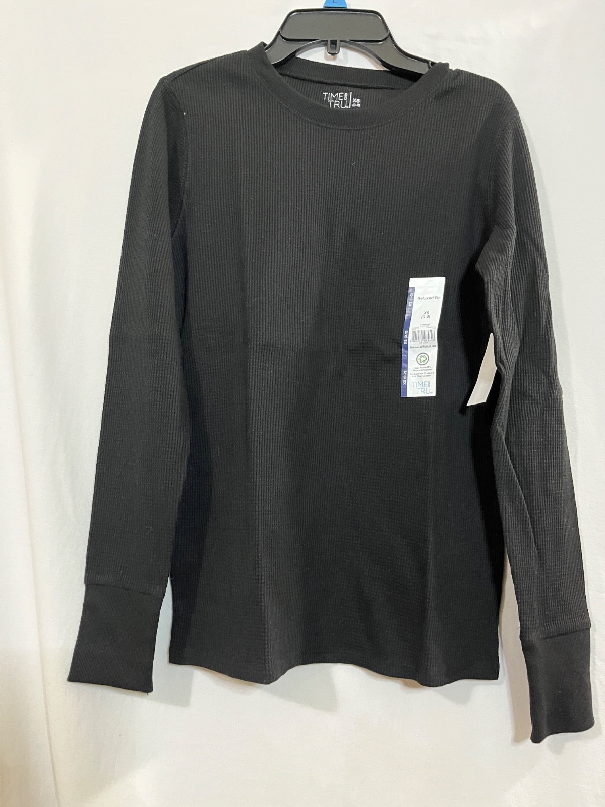 Time and Tru Women’s Thermal Tee Long Sleeves Many sizes Black New