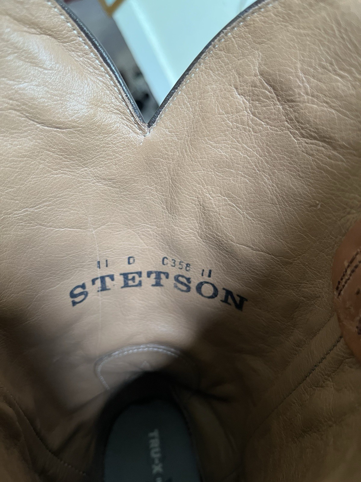 Stetson Sharp 11D Mens R Toe Western Cowboy Boots W/Box Made In USA