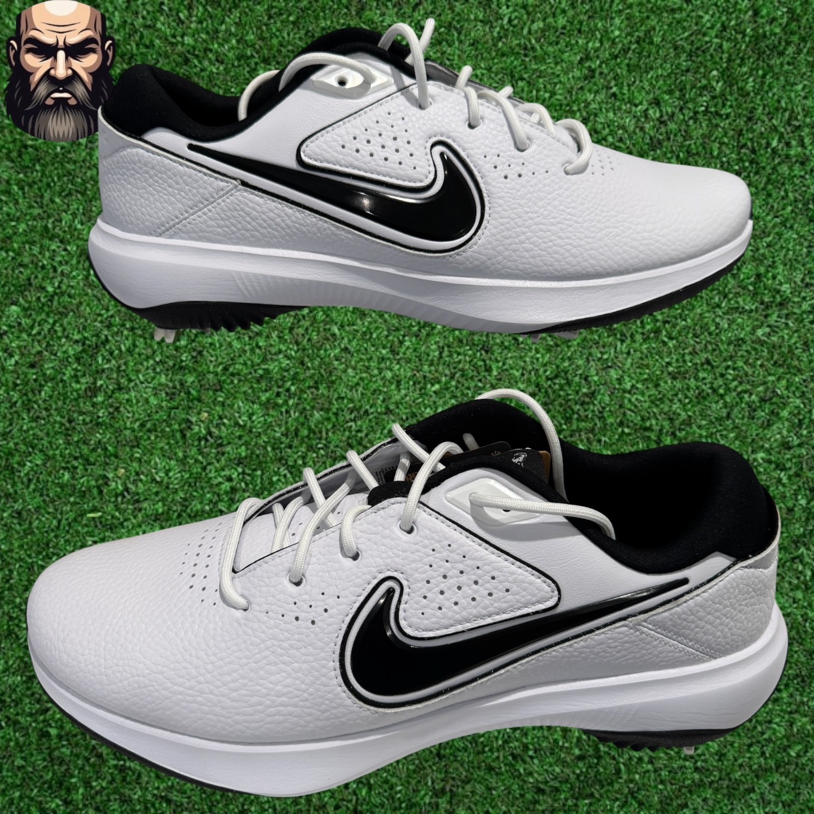Nike Victory Pro 3 Golf Shoes White Black DX9028-110 Men’s Size 10.5 Wide