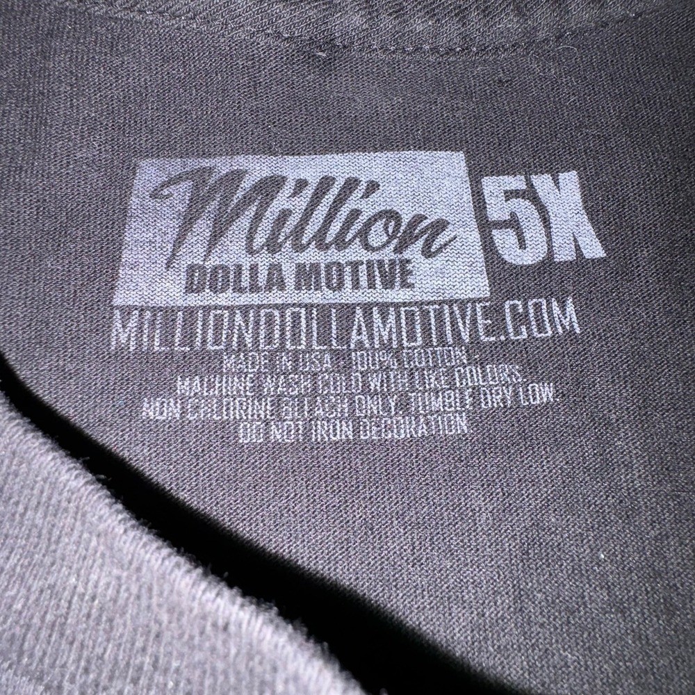 Million Dollar Motive Lowrider Graphic Tee Black Streetwear Car Culture 5K