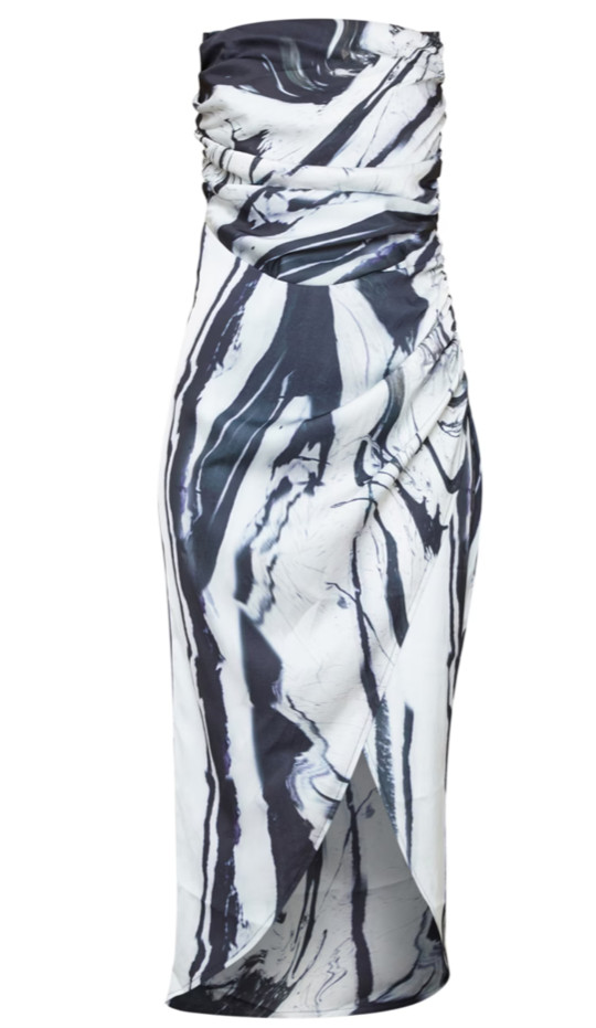 Ladies Ex Pretty Little Thing Satin Dress size 4 6 8 10 12 14 16