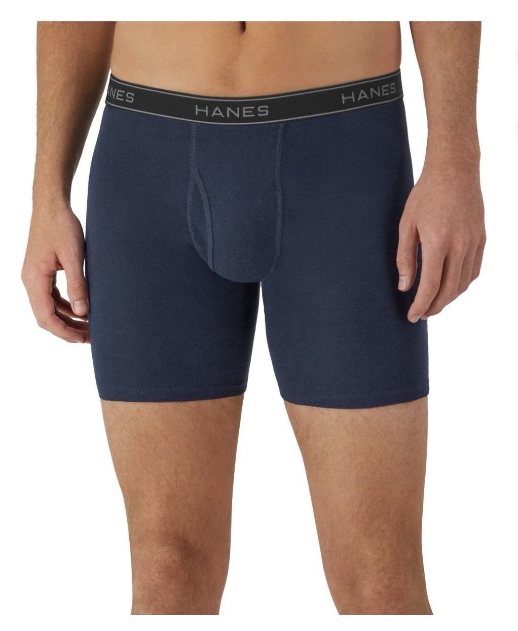10-Pack HANES Men’s L Boxer Briefs Tagless Comfort Flex Waistband Solid Colors