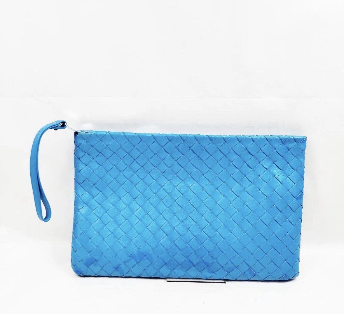 Bottega Veneta Clutch Bag Blue Leather 5203693