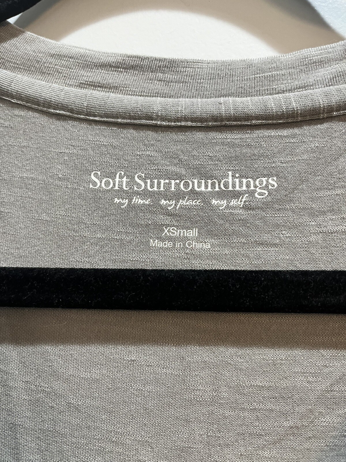 SOFT SURROUNDINGS V-Neck long sleeve Tunic XSmall Gray gore cut