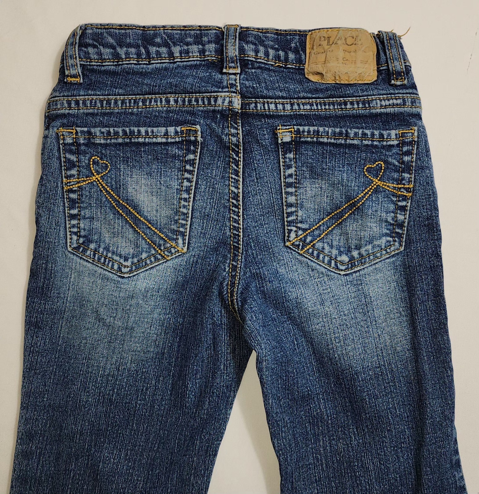 Place Girls Size 6X/7 Bootcut Stretch Denim Blue Jeans Play School