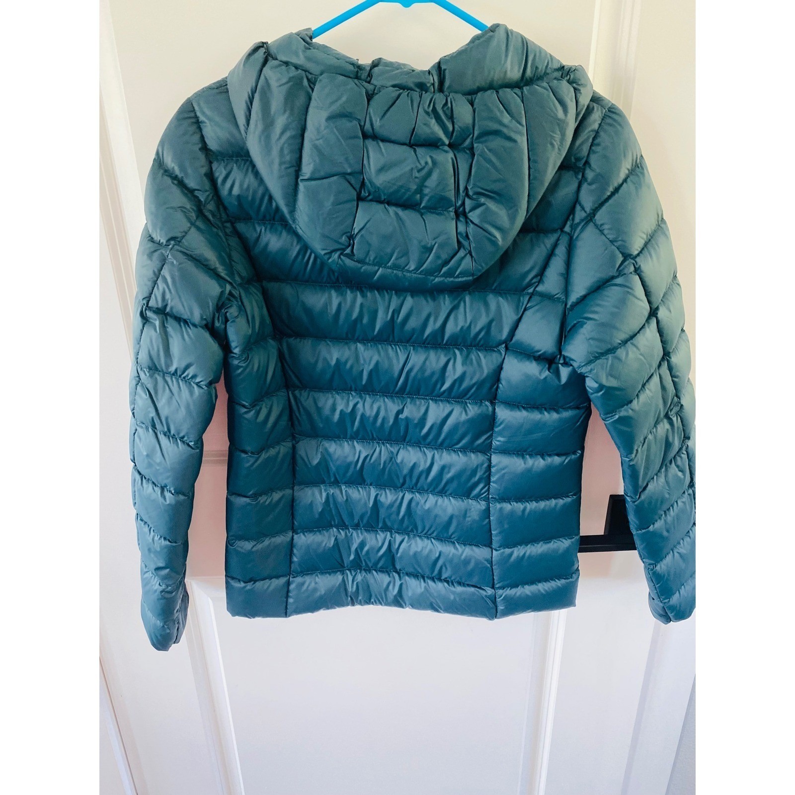 Eddie Bauer Womens CirrusLite Hooded Down Jacket Teal Blue 650 Fill XS Puffer