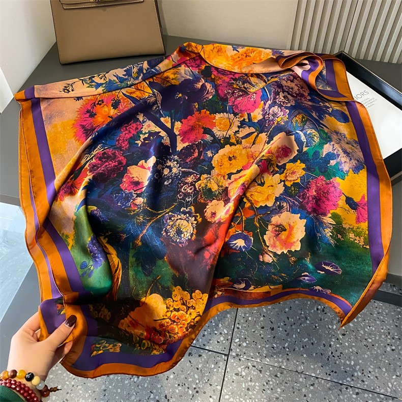 New Authentic Chinese Style Long Scarf Shawl Scarves Wrap Silk Print Wrap Scarf