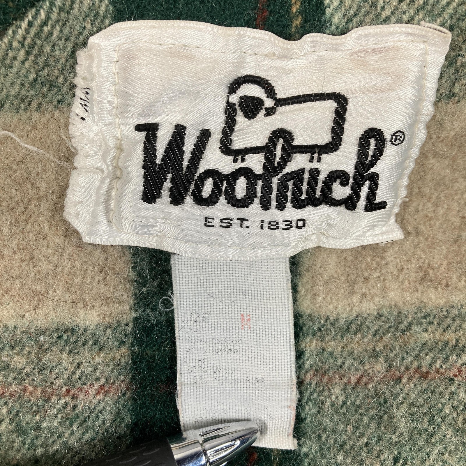 Vintage Woolrich Jacket Mens Large Green Hooded Hunting Parka Coat Plaid Lined