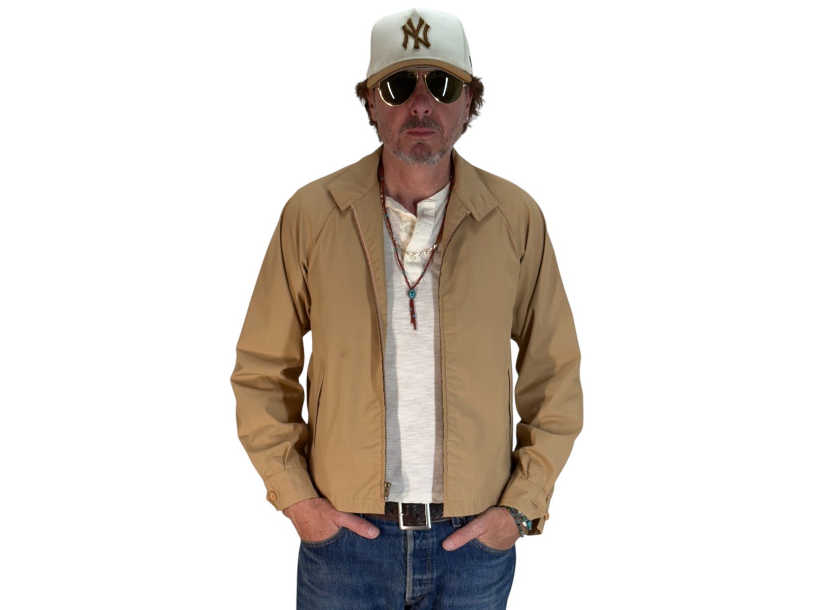 38 Reg , Vintage London Fog Lightweight Cotton-Blend Zip Jacket Made in…