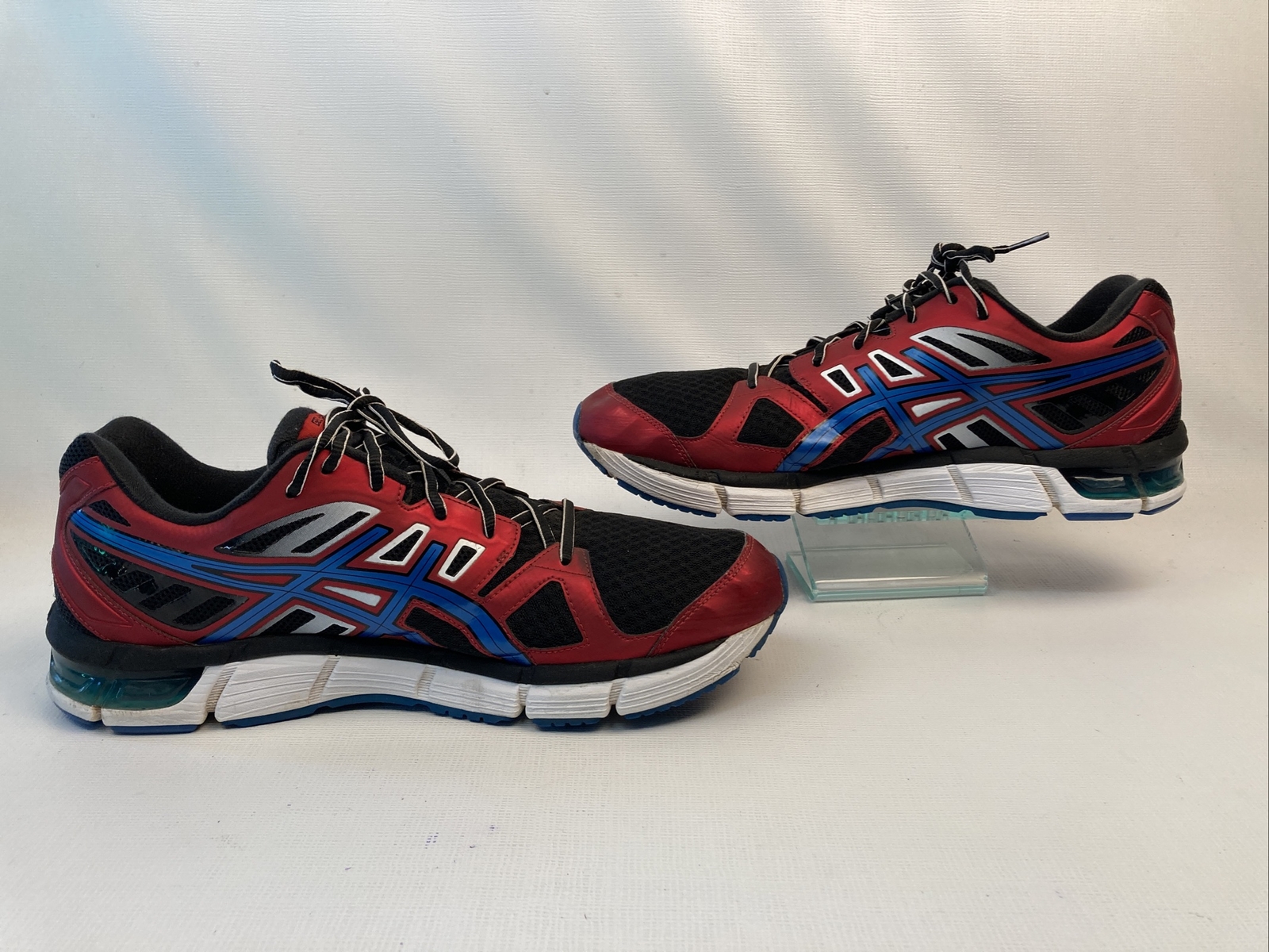 Asics Gel Cirrus33-2 Red Black Blue T314N Running Shoes Men 12.5 EUC HTF RARE