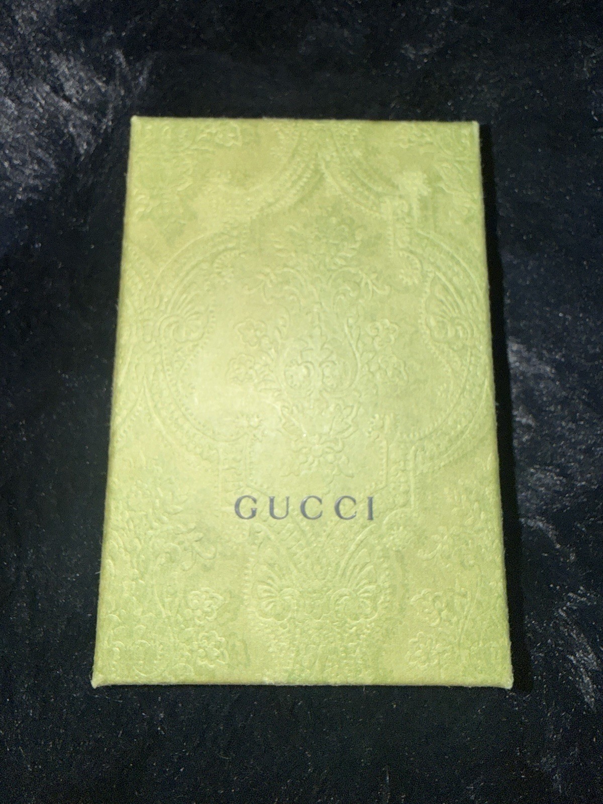 Gucci GG Marmont Key Holder Wallet Black Leather Canvas Gold HW Box