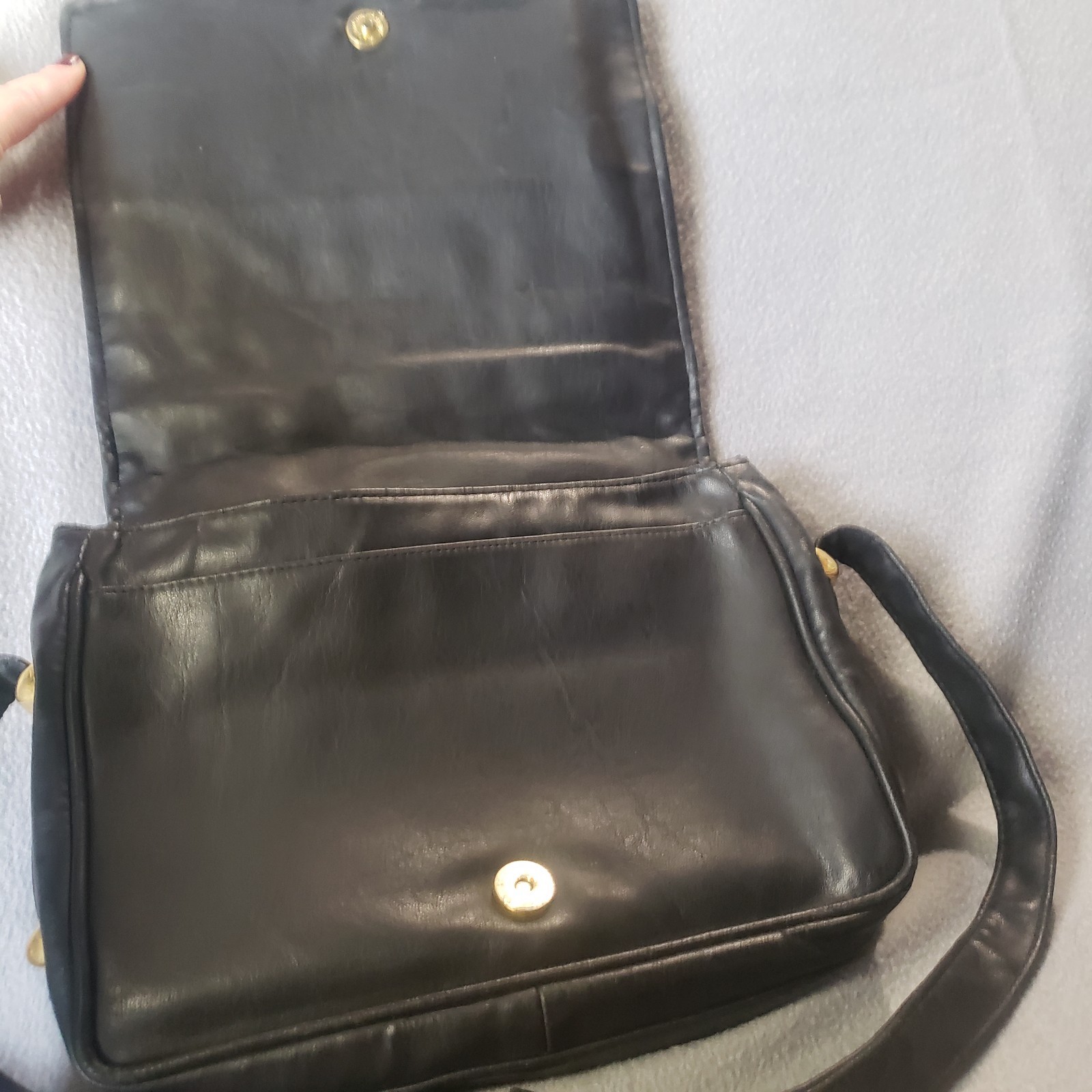 Vintage Black Eel Skin Leather Purse Zippered 10x7x3