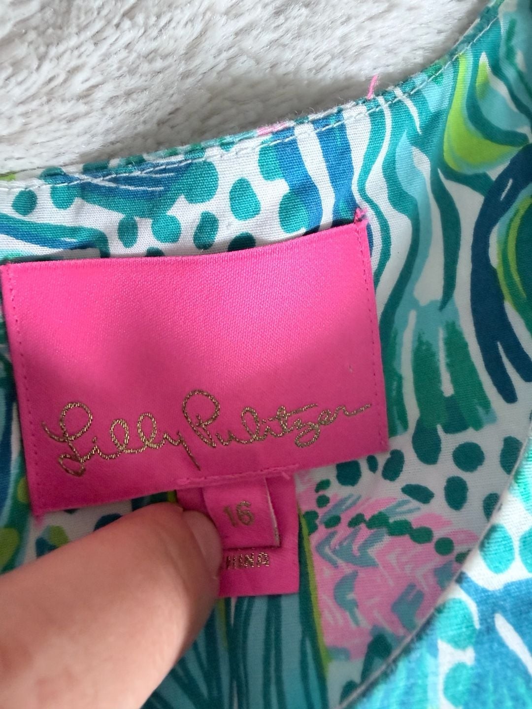 Lilly Pulitzer Sleeveless Shift Dress with Embroidered Eyelet Trim Detail