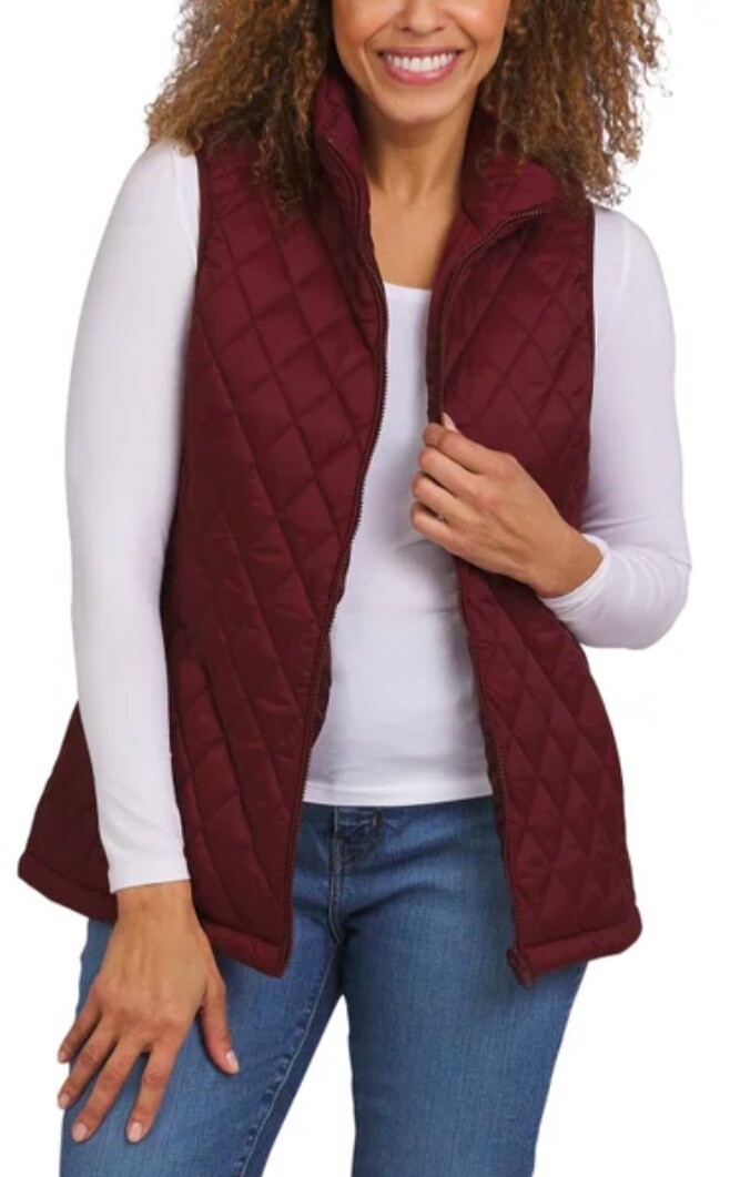 Lands’ End Ladies’ 3-in-1 Systems Jacket w/ Hood & Vest RED Choose Your Size NWT