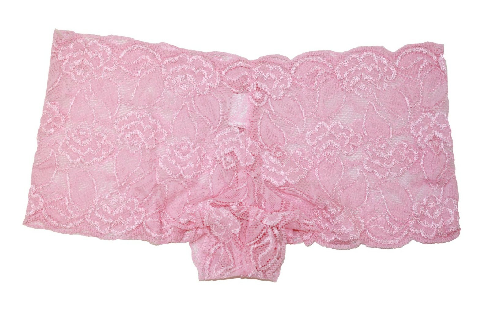 Flirtzy Stretchy Floral Lace Tanga Panty Boy Shorts Underwear, S/M, 4 Pack