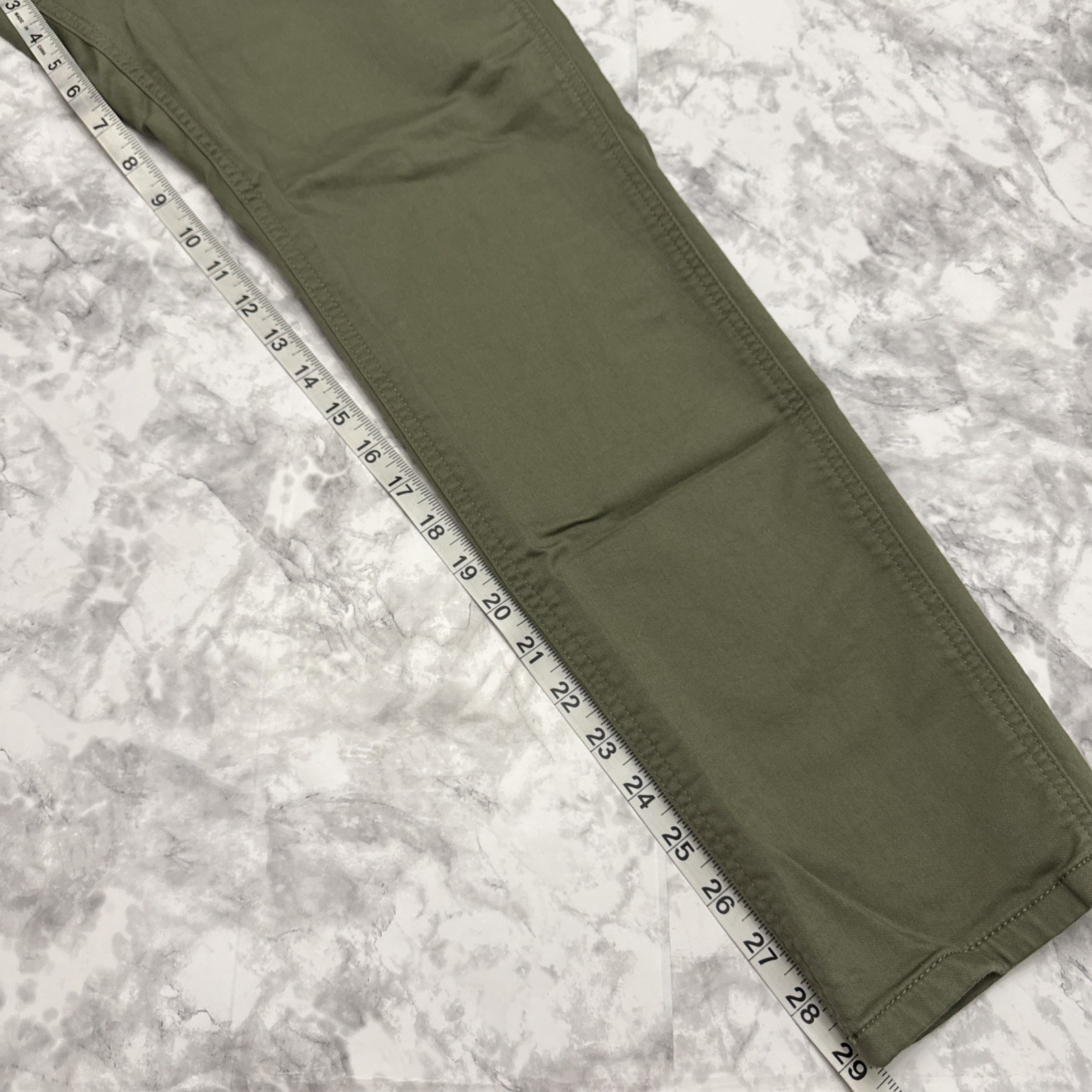 Tommy Hilfiger THFlex Men’s Olive Green Chino Size 34×32 Stretch Straight Slim