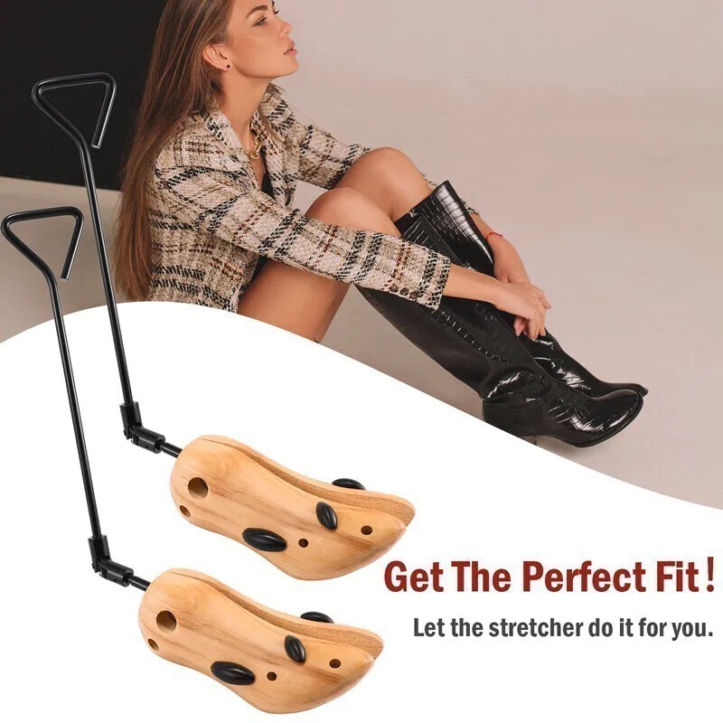 1 Pair Boot Stretcher Wooden Shoe Shaper Western Cowboy Boot Expander for Men M