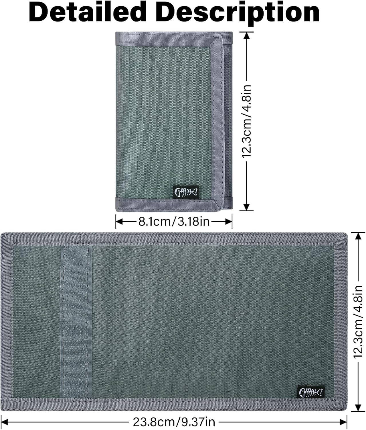 Men’S Nylon Trifold Wallet with 6 Page Wallet Insert, Ultra Thin and Security Wa