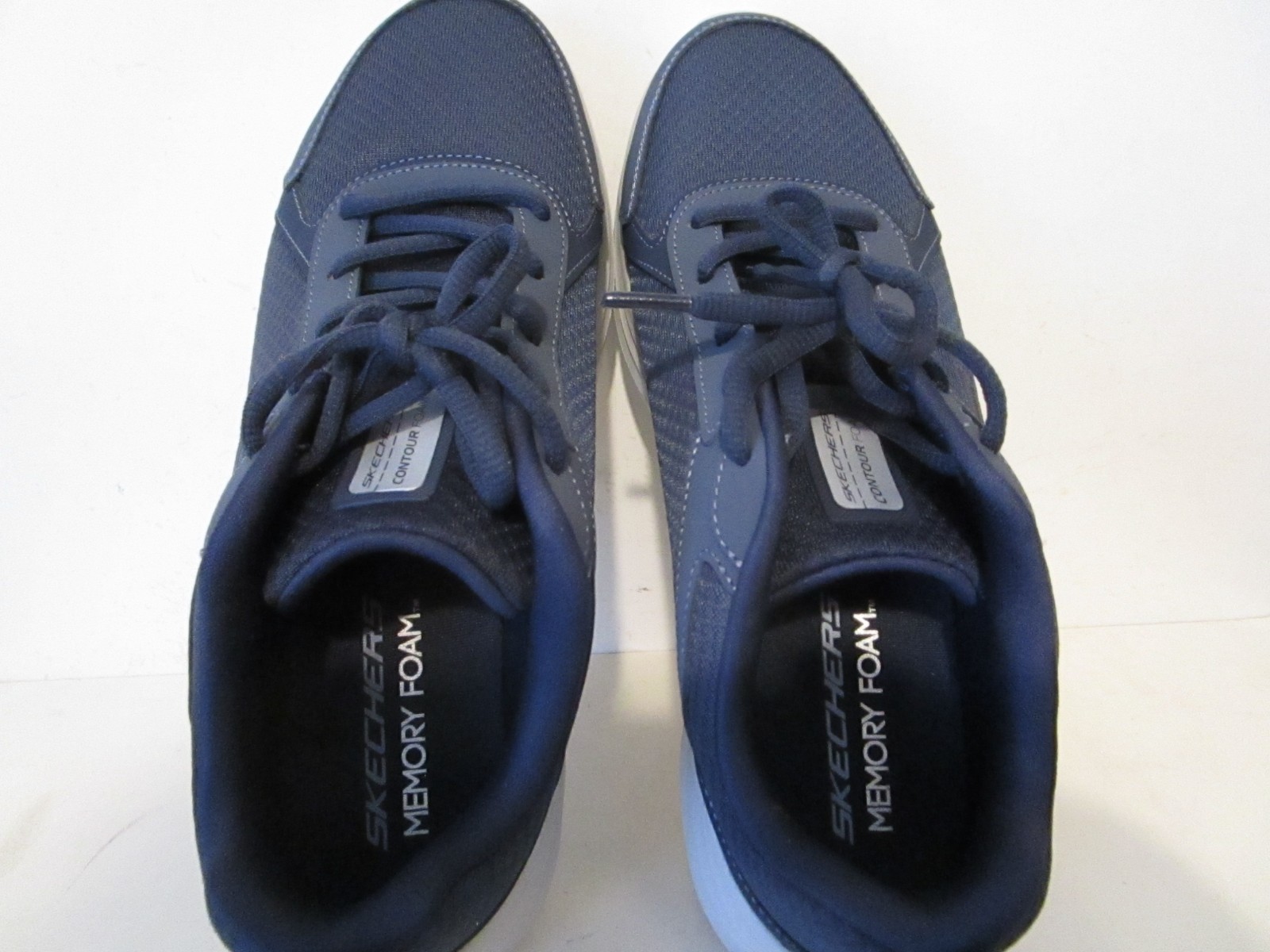Skechers Relaxed Fit Contour Foam Lace Up Casual Mens Sneaker Navy Size 8.5