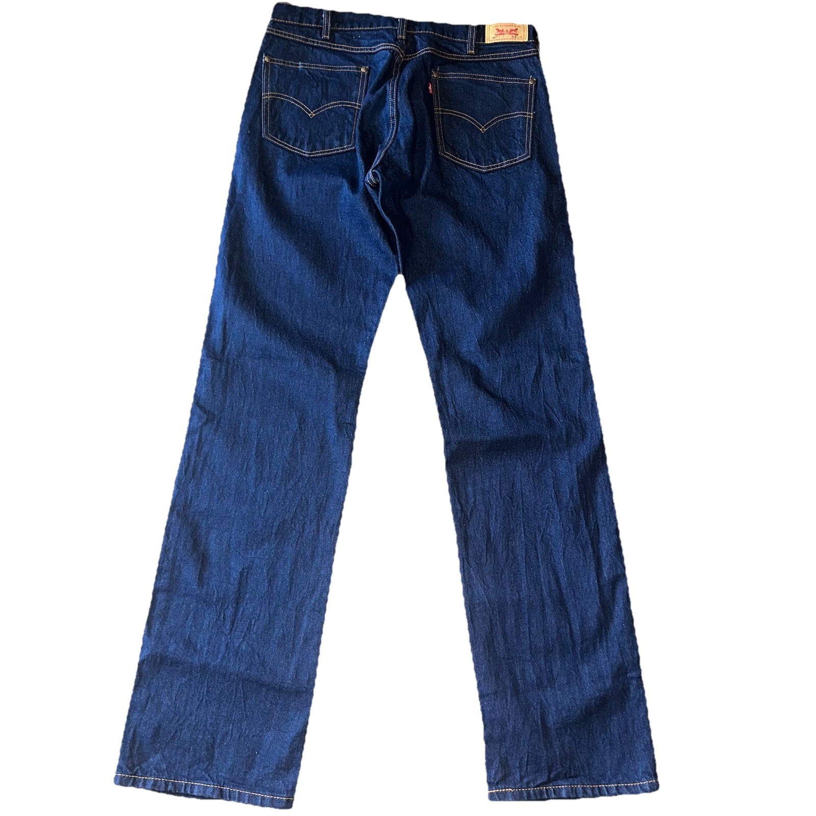 LEVIS 557 Western Straight Mens 34×36 (34×34) Jeans Rocky Rinse Dark Wash EUC