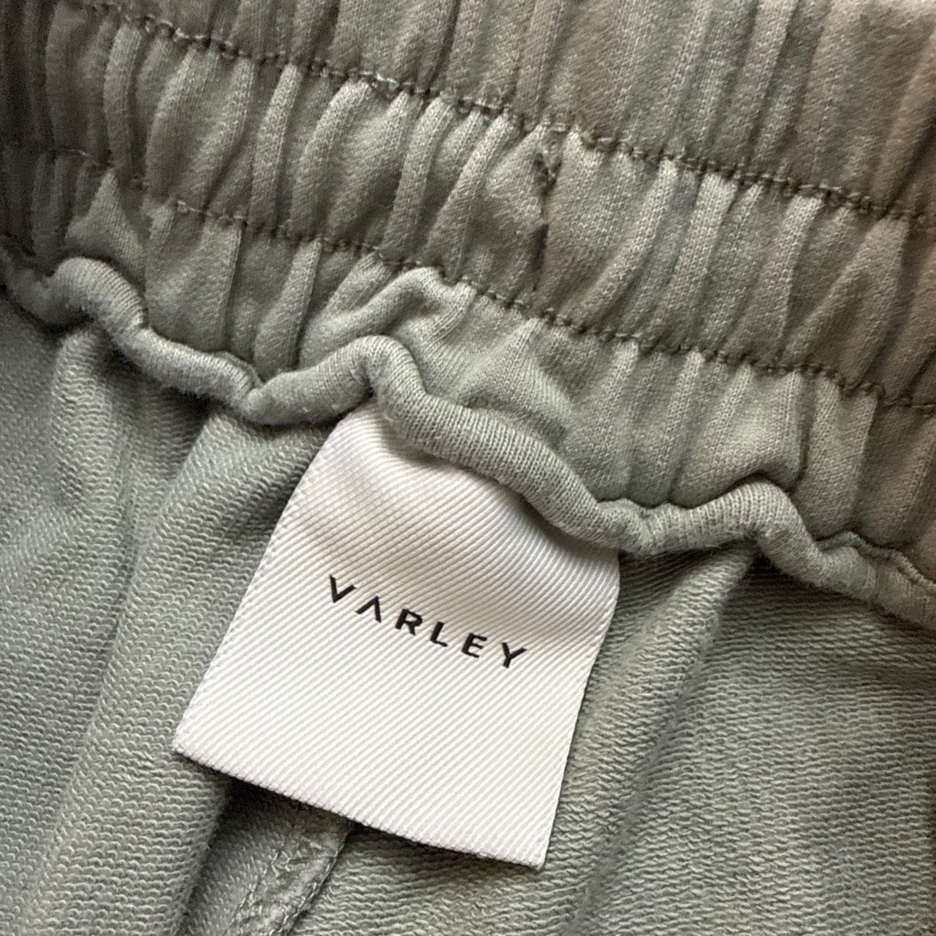 Varley Nevada Sweatpants Small Desert Sage Green Cotton Blend Jogger Bungee Cord
