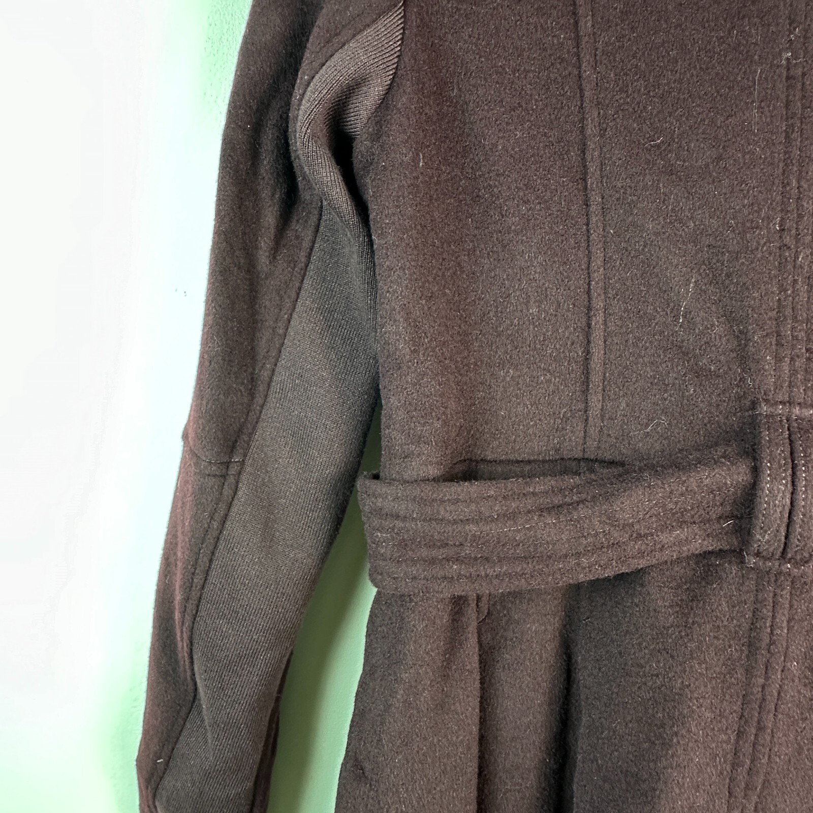 BCBGeneration Womens XS Burgundy Zip Up Mid Thigh Length Coat NWT CS13