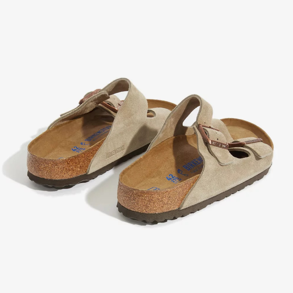 Birkenstock Arizona Suede Taupe Soft Footbed Sandals Men’s Shoes Regular/Wide