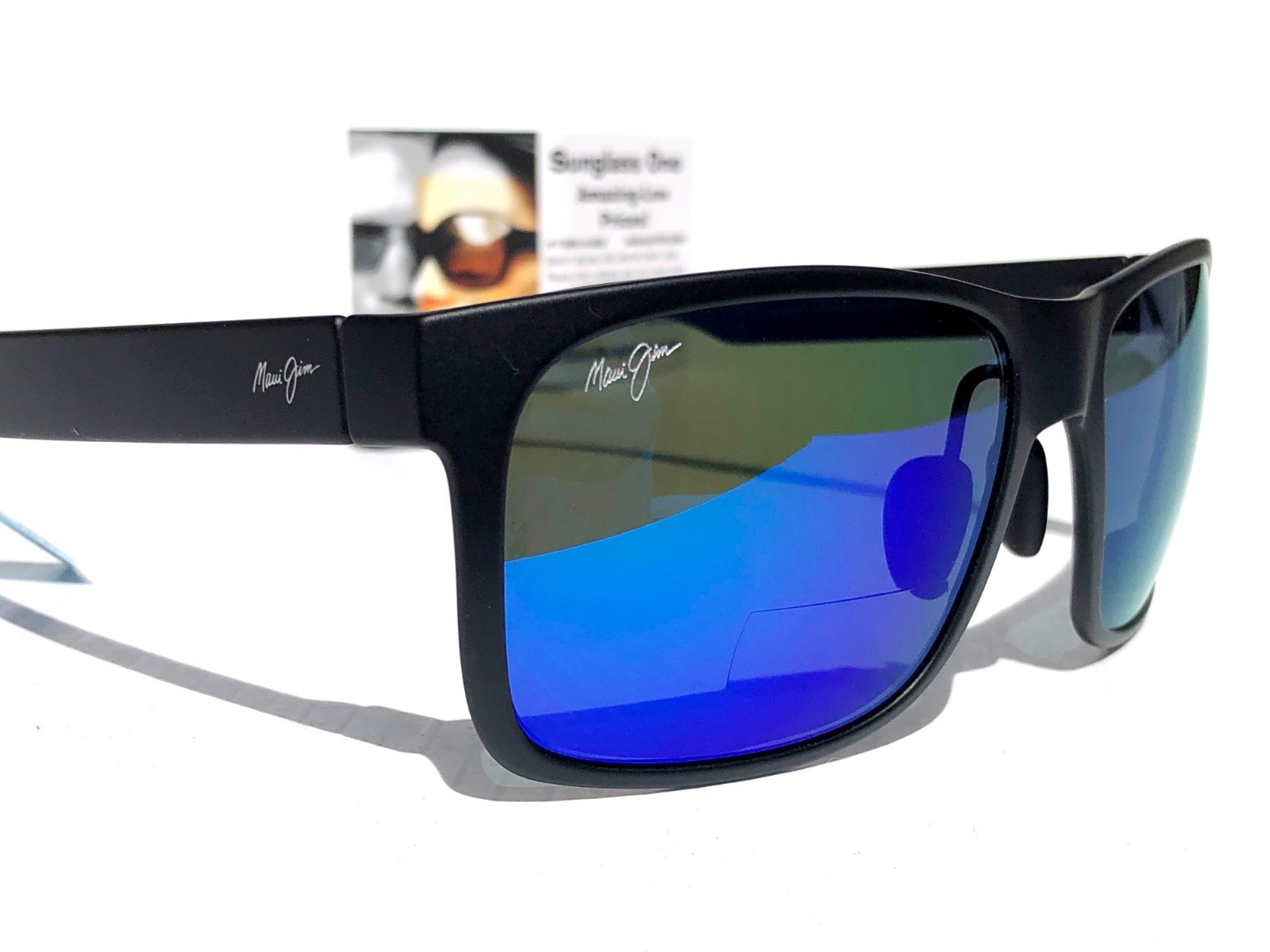 Maui Jim RED SANDS Matte Black POLARIZED Blue READERS +2.5 Sunglass B432-2M25