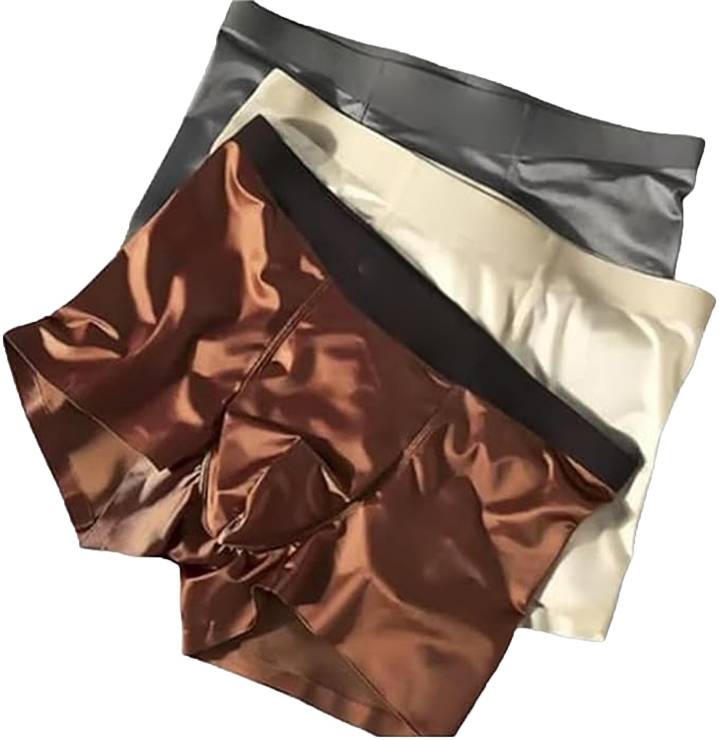 Men’s Ice Silk Seamless Underwear,Cool Boxer Briefs,Moisture-Wicking Breathable