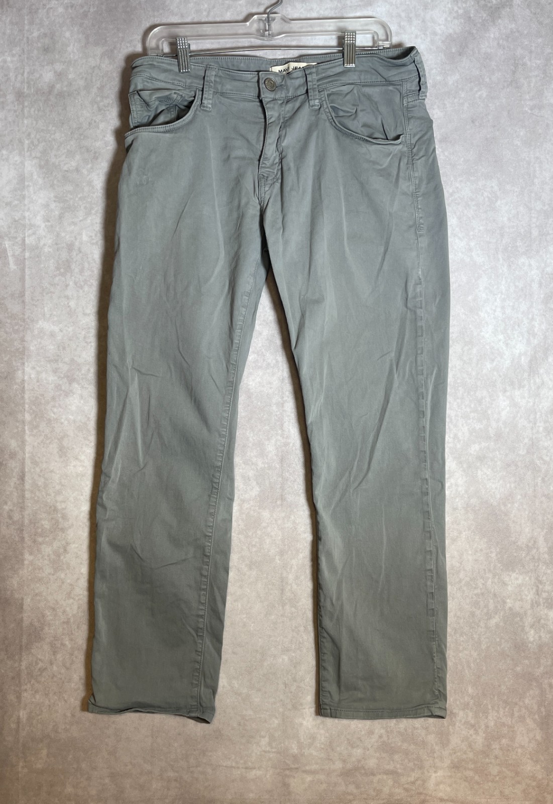 Mavi Zach Jeans Mens 34×30 Gray Straight Leg Cotton Stretch Flat Front Casual