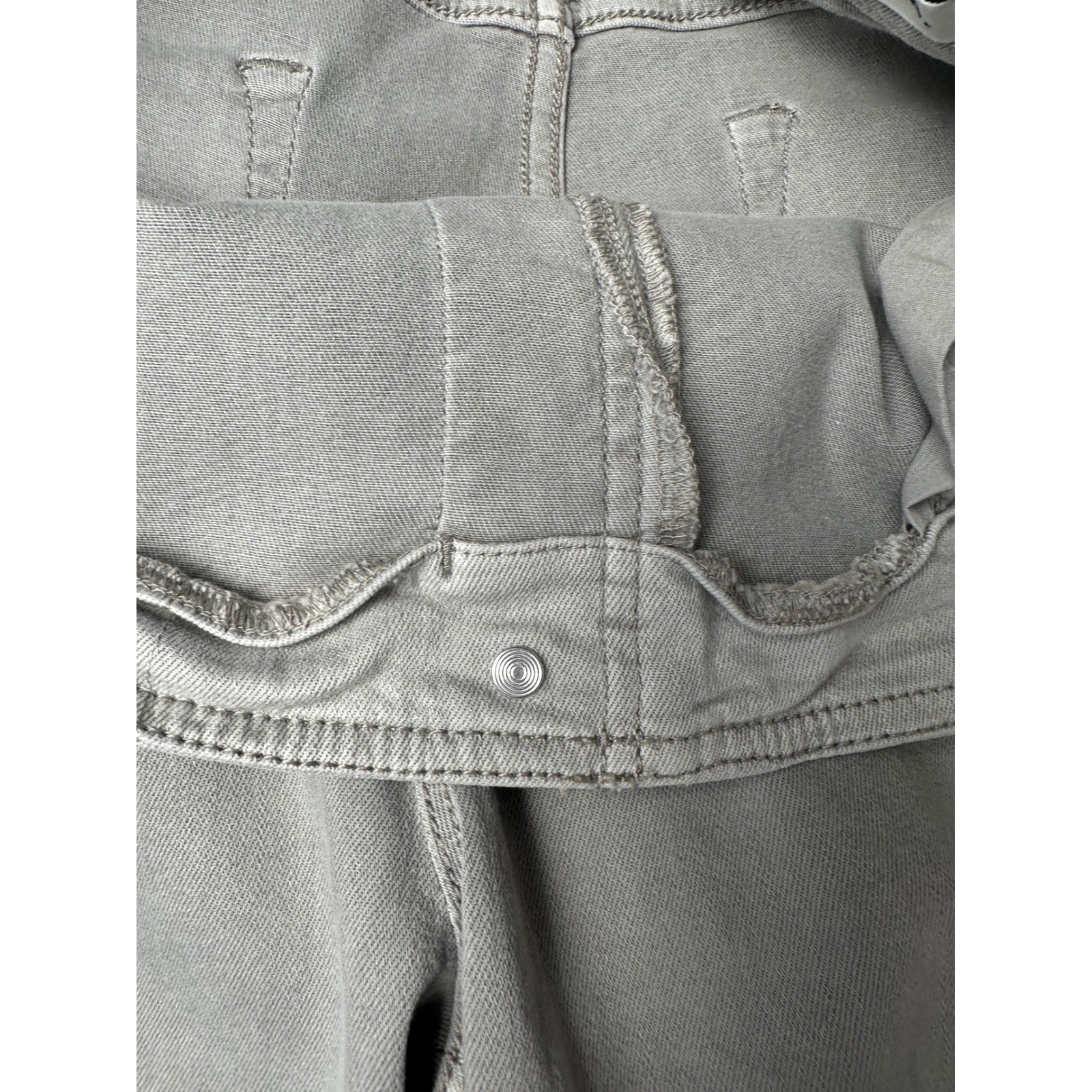 J.Jill Womens High Rise Cropped Pull On Jeans 14P Grey Stretch Denim Capri Pants
