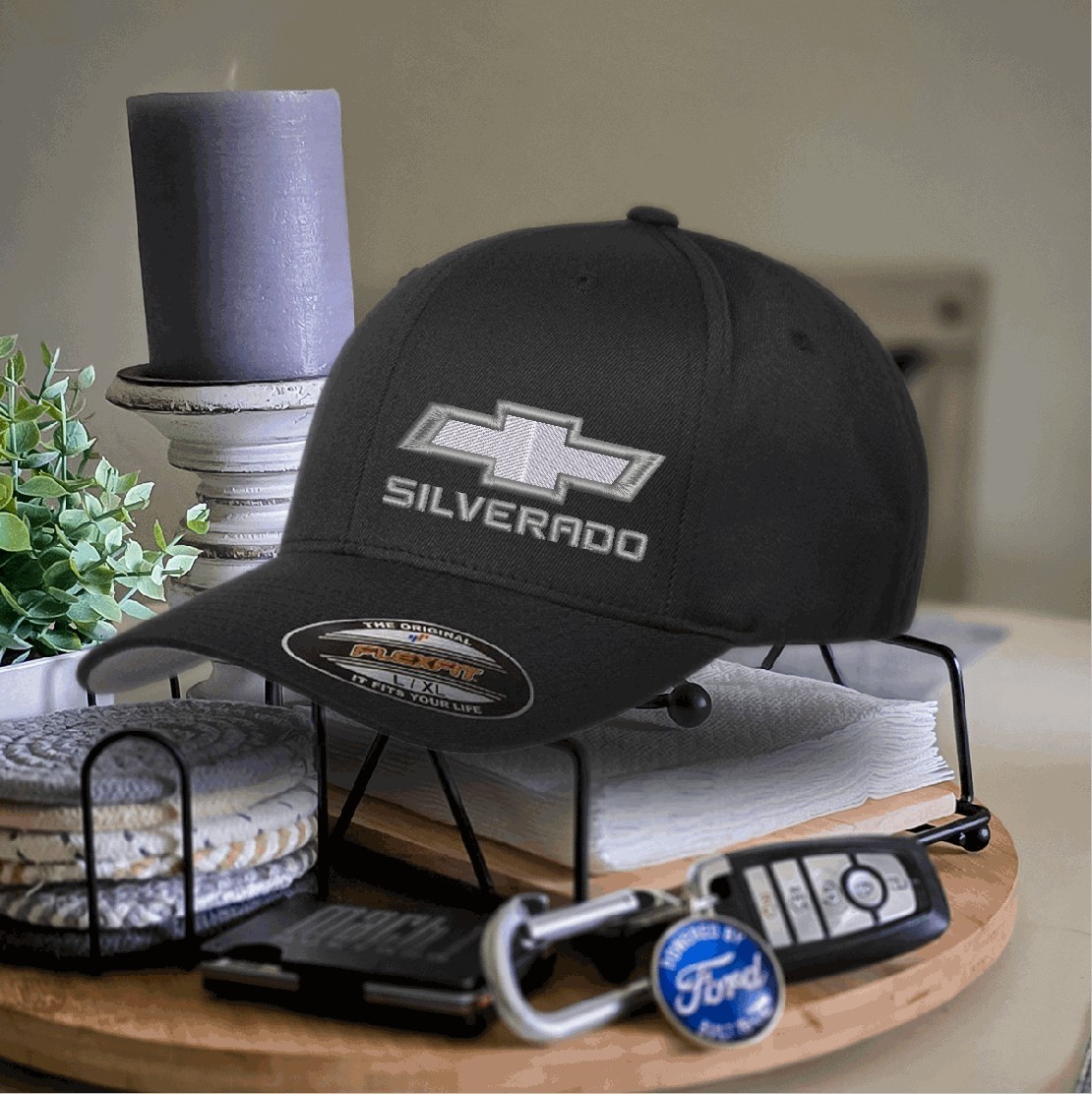 Chevrolet Silverado – Custom Made-to-Order Embroidered Flexfit or Snapback Hat