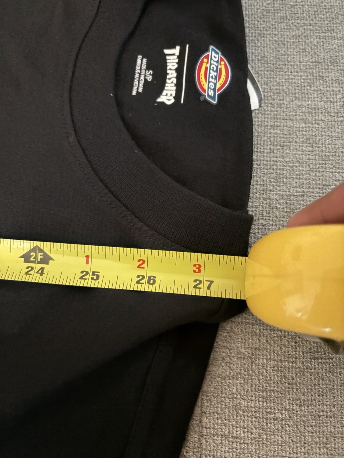 NWT 2025 Thrasher x DICKIES Black Short Sleeve Shirt Sz Small Skate Streetwear