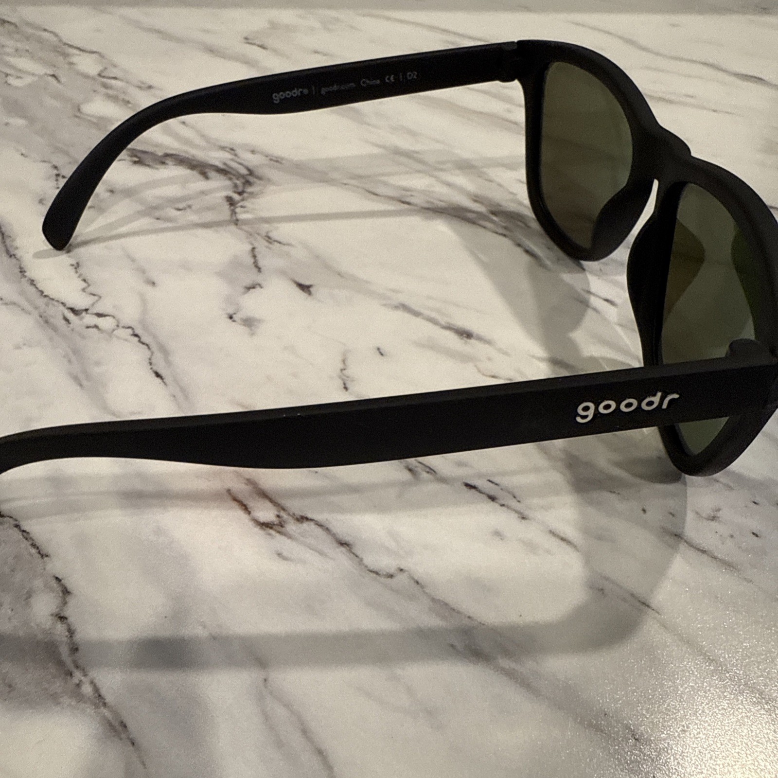 Goodr Vincent’s Absinthe Night Terrors Matte Black Sunglasses Teal Mirrored Lens