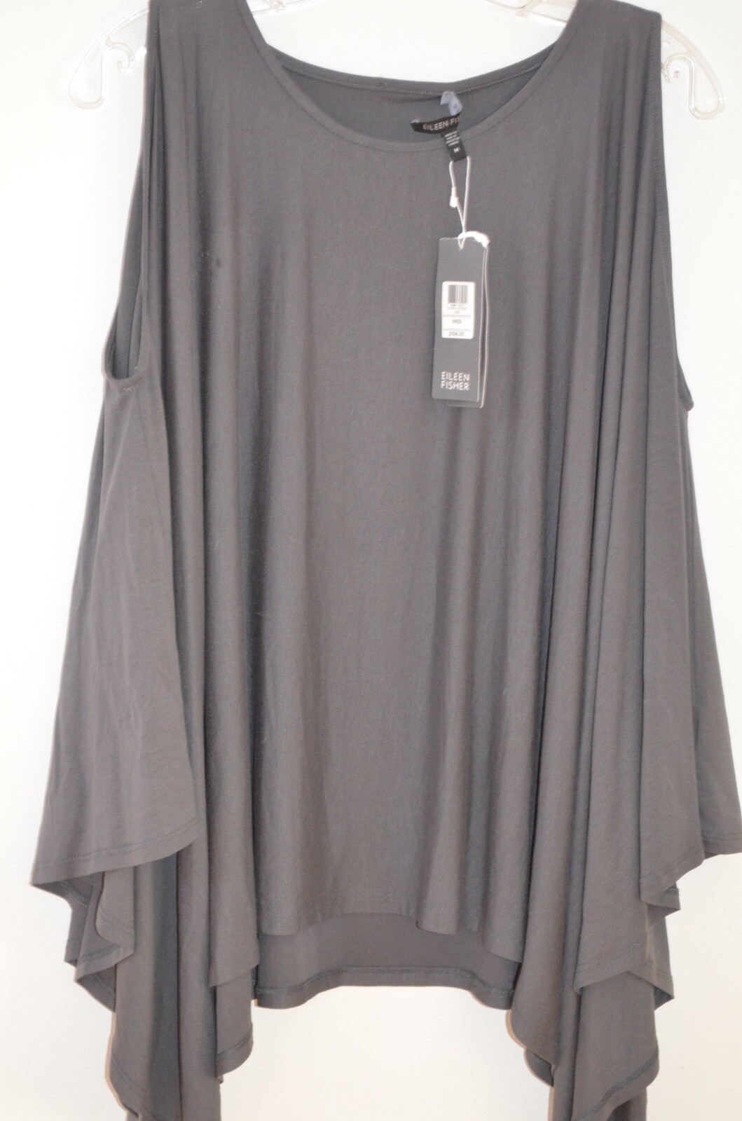NWT Eileen Fisher Gray 95% Viscose/5% Spandex Ballet Poncho Top Size M $158